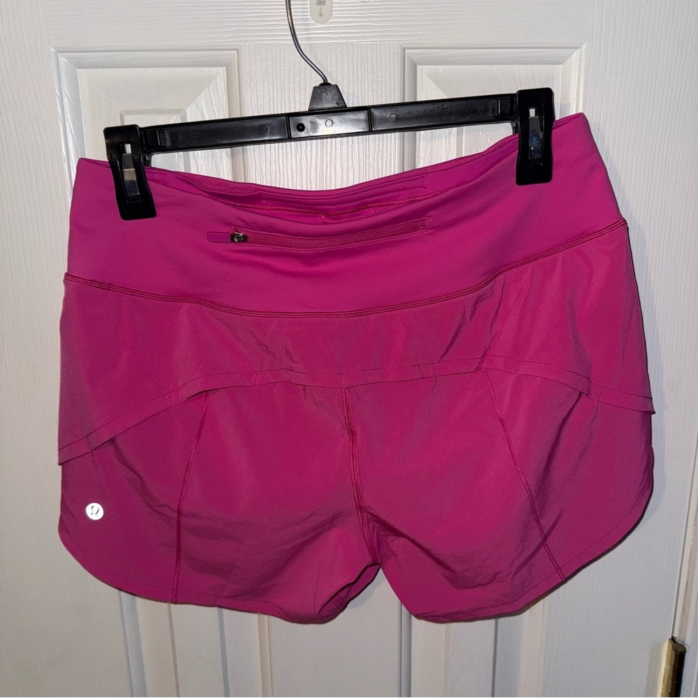 lululemon athletica Women's Speed Up Sonic Pink Athletic Shorts - Picture 2 of 3